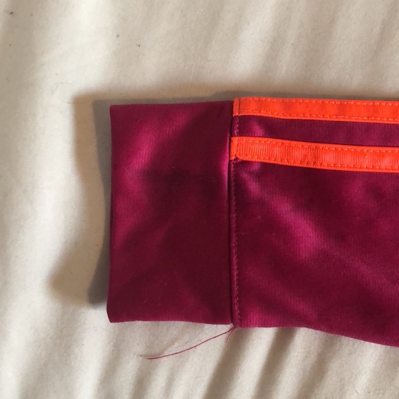 Pink & orange adidas zip up with 2 pockets - Picture 4 of 7